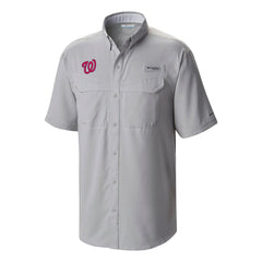 Washington Nationals Omni-Wick Low Drag Offshore Button-Up Shirt Gray