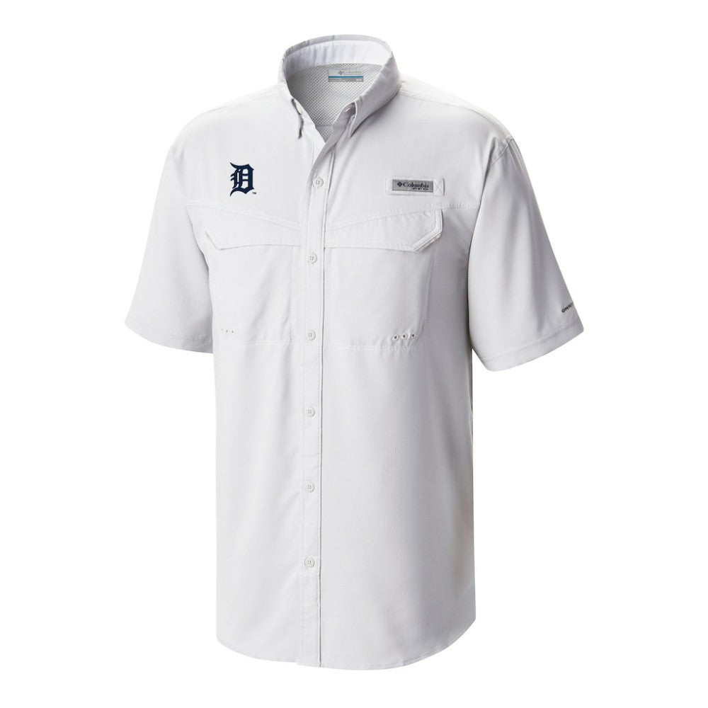 Detroit Tigers Omni-Wick Low Drag Offshore Button-Up Shirt White