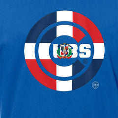 Chicago Cubs Dominican Republic Flag Logo T-Shirt Royal