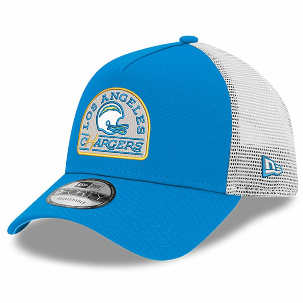 Los Angeles Chargers New Era Charger Power A-Frame 9FORTY Trucker Adjustable Hat - Powder Blue online