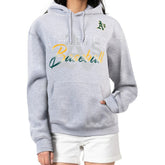 Athletics G-III 4Her by Carl Banks Women's Shadow Logo Graphic Pullover Hoodie Heather Gray