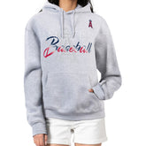 Los Angeles Angels G-III 4Her by Carl Banks Women's Shadow Logo Graphic Pullover Hoodie Heather Gray