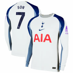 Son Heung-Min Tottenham Hotspur 2025/26 Home Replica Long Sleeve Jersey - White for sale