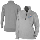 Los Angeles Dodgers Women's Birchwood Hills Quarter-Zip Pullover Gray