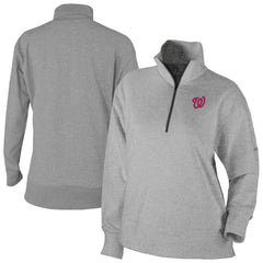 Washington Nationals Women's Birchwood Hills Quarter-Zip Pullover Gray