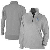 Kansas City Royals Women's Birchwood Hills Quarter-Zip Pullover Gray