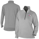 Cleveland Guardians Women's Birchwood Hills Quarter-Zip Pullover Gray