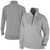 Chicago Cubs Women's Birchwood Hills Quarter-Zip Pullover Gray