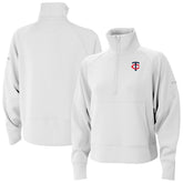 Minnesota Twins Women's Wickhams Hills Raglan Omni-Wick Quarter-Zip Pullover White