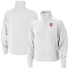 Minnesota Twins Women's Wickhams Hills Raglan Omni-Wick Quarter-Zip Pullover White