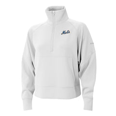 New York Mets Women's Wickhams Hills Raglan Omni-Wick Quarter-Zip Pullover White