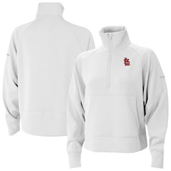 St. Louis Cardinals Women's Wickhams Hills Raglan Omni-Wick Quarter-Zip Pullover White