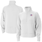 Toronto Blue Jays Women's Wickhams Hills Raglan Omni-Wick Quarter-Zip Pullover White