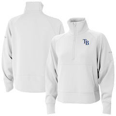 Tampa Bay Rays Women's Wickhams Hills Raglan Omni-Wick Quarter-Zip Pullover White