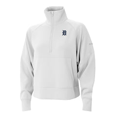 Detroit Tigers Women's Wickhams Hills Raglan Omni-Wick Quarter-Zip Pullover White