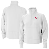 Cincinnati Reds Women's Wickhams Hills Raglan Omni-Wick Quarter-Zip Pullover White