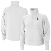 Los Angeles Angels Women's Wickhams Hills Raglan Omni-Wick Quarter-Zip Pullover White