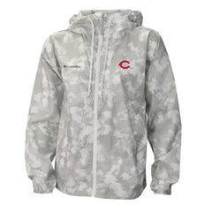 Cincinnati Reds Women's Flash Challenger Full-Zip Hoodie Windbreaker Jacket Gray/White