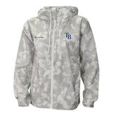 Tampa Bay Rays Women's Flash Challenger Full-Zip Hoodie Windbreaker Jacket Gray/White