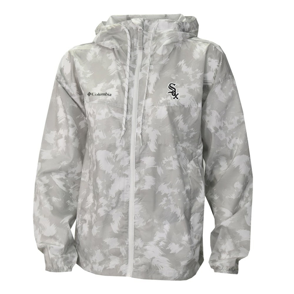 Chicago White Sox Women's Flash Challenger Full-Zip Hoodie Windbreaker Jacket Gray/White