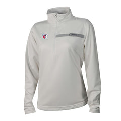 Cleveland Guardians Women's Skiff Guide Fleece Half-Zip Pullover Jacket White