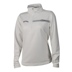 Houston Astros Women's Skiff Guide Fleece Half-Zip Pullover Jacket White