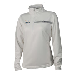 New York Mets Women's Skiff Guide Fleece Half-Zip Pullover Jacket White