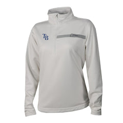 Tampa Bay Rays Women's Skiff Guide Fleece Half-Zip Pullover Jacket White