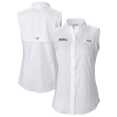 San Diego Padres Women's Tamiami Sleeveless Shirt White