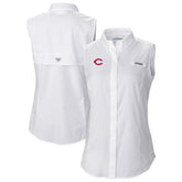Cincinnati Reds Women's Tamiami Sleeveless Shirt White