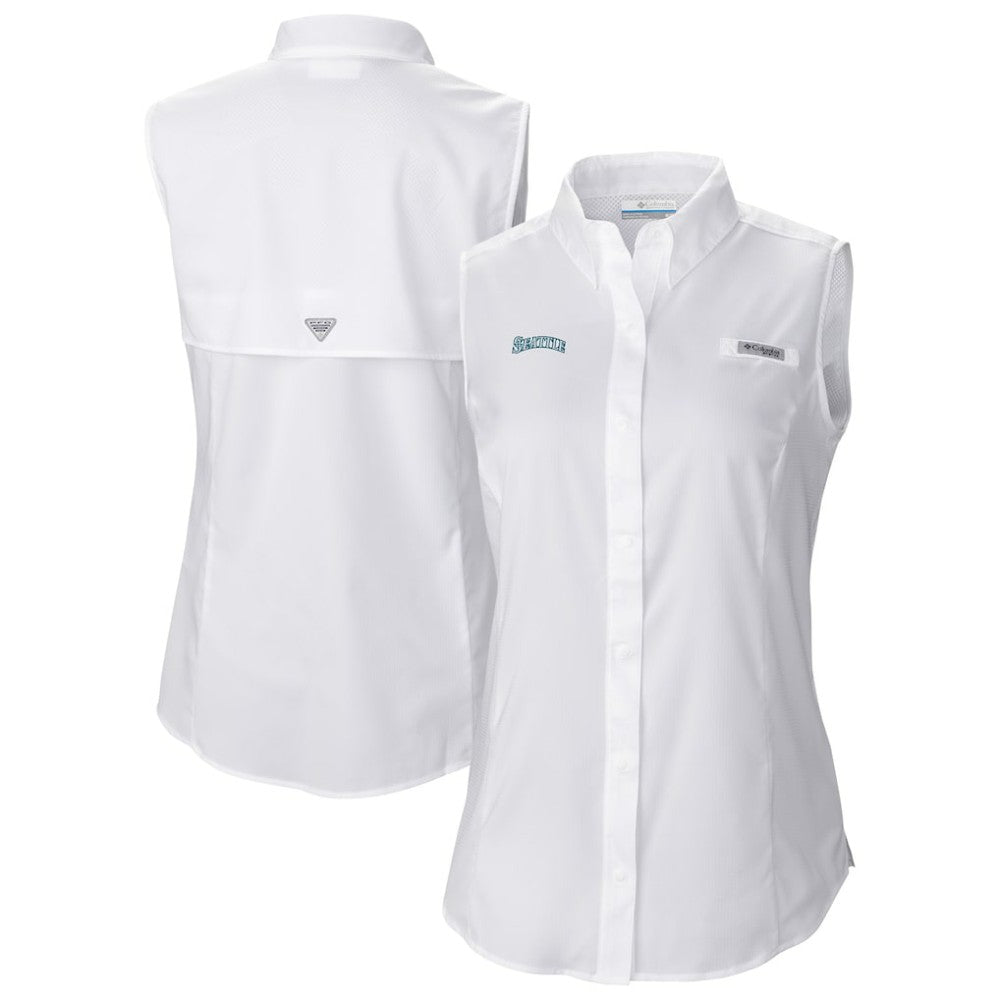 Seattle Mariners Women's Tamiami Sleeveless Shirt White