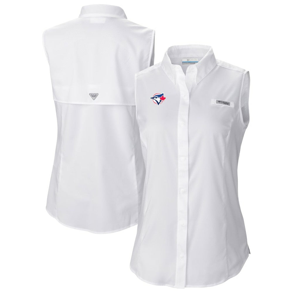 Toronto Blue Jays Women's Tamiami Sleeveless Shirt White