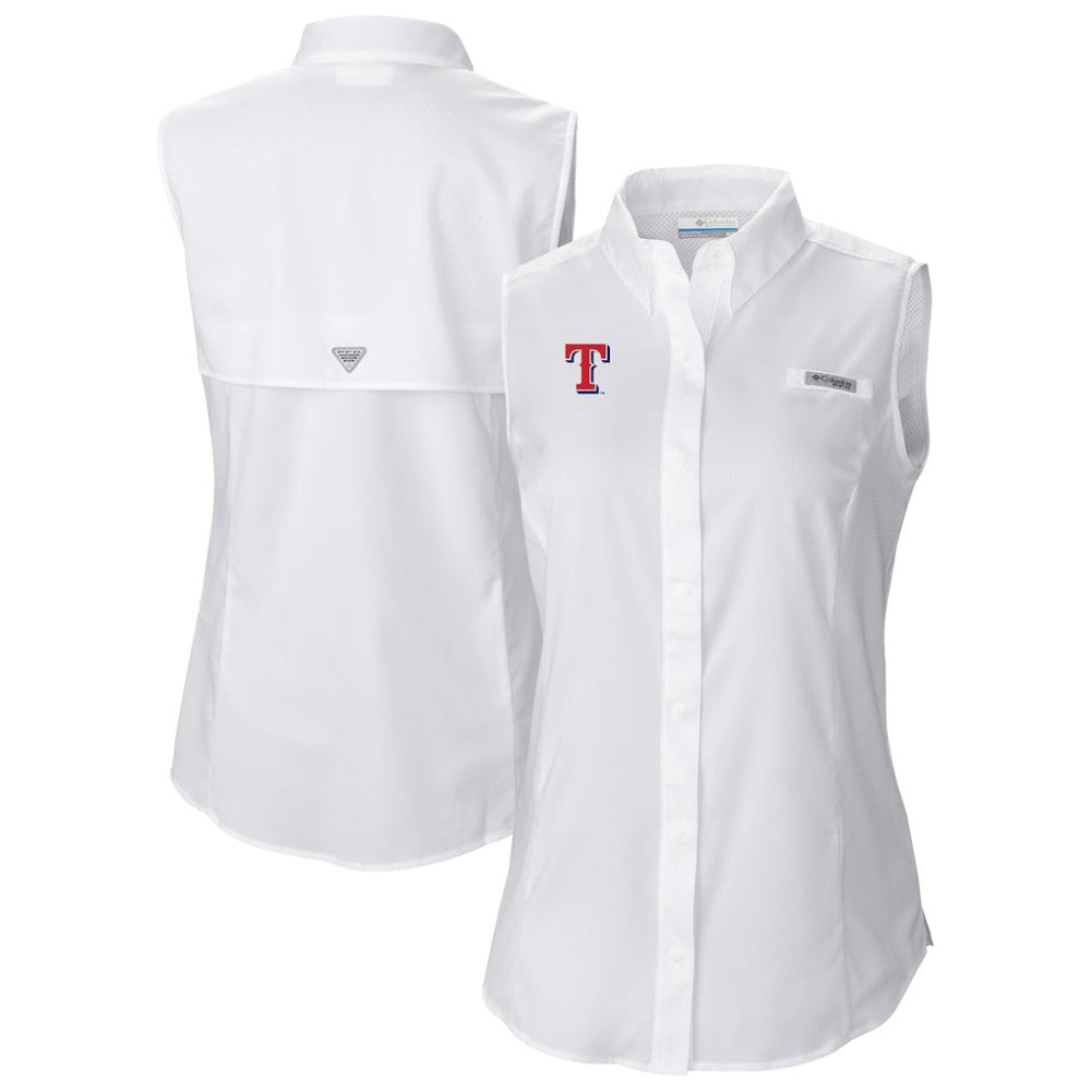 Texas Rangers Women's Tamiami Sleeveless Shirt White