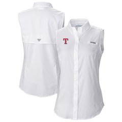Texas Rangers Women's Tamiami Sleeveless Shirt White