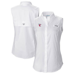 Cleveland Guardians Women's Tamiami Sleeveless Shirt White