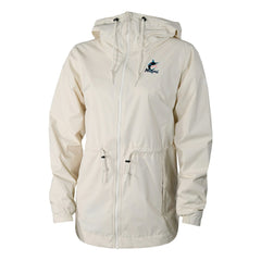 Miami Marlins Women's Lily Park Full-Zip Rain Jacket Cream