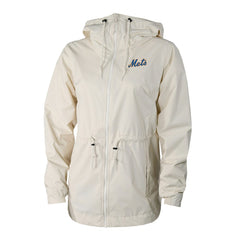 New York Mets Women's Lily Park Full-Zip Rain Jacket Cream