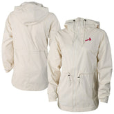 Atlanta Braves Women's Lily Park Full-Zip Rain Jacket Cream
