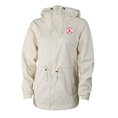 Boston Red Sox Women's Lily Park Full-Zip Rain Jacket Cream