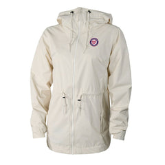 Washington Nationals Women's Lily Park Full-Zip Rain Jacket Cream