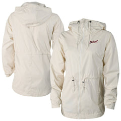 Detroit Tigers Women's Lily Park Full-Zip Rain Jacket Cream