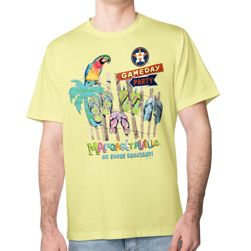 Houston Astros Margaritaville Gameday Party T-Shirt Yellow