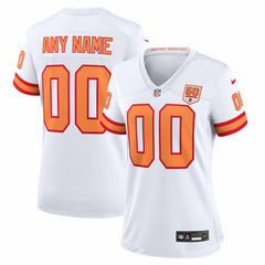 76 Tampa Bay Buccaneers Women's 50th Season Alternate Custom Game Jersey - White cheap