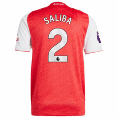 William Saliba Arsenal 2025/26 Home Player Jersey - Red for sale