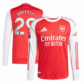 Kai Havertz Arsenal 2025/26 Home Long Sleeve Player Jersey on sale - Red