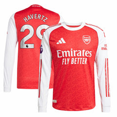Kai Havertz Arsenal 2025/26 Home Long Sleeve Player Jersey - Red online