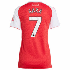 Bukayo Saka Arsenal Women's 2025/26 Home Replica Player Jersey - Red shop
