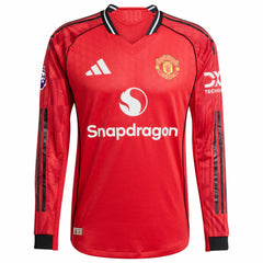 Kobbie Mainoo Manchester United Home 2025/26 Player Long Sleeve Jersey - Red shop