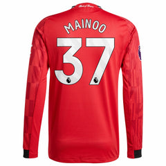 Kobbie Mainoo Manchester United Home 2025/26 Player Long Sleeve Jersey - Red shop