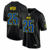 Inter Milan 2025 Soccer x NFL Game Jersey Discount - Black